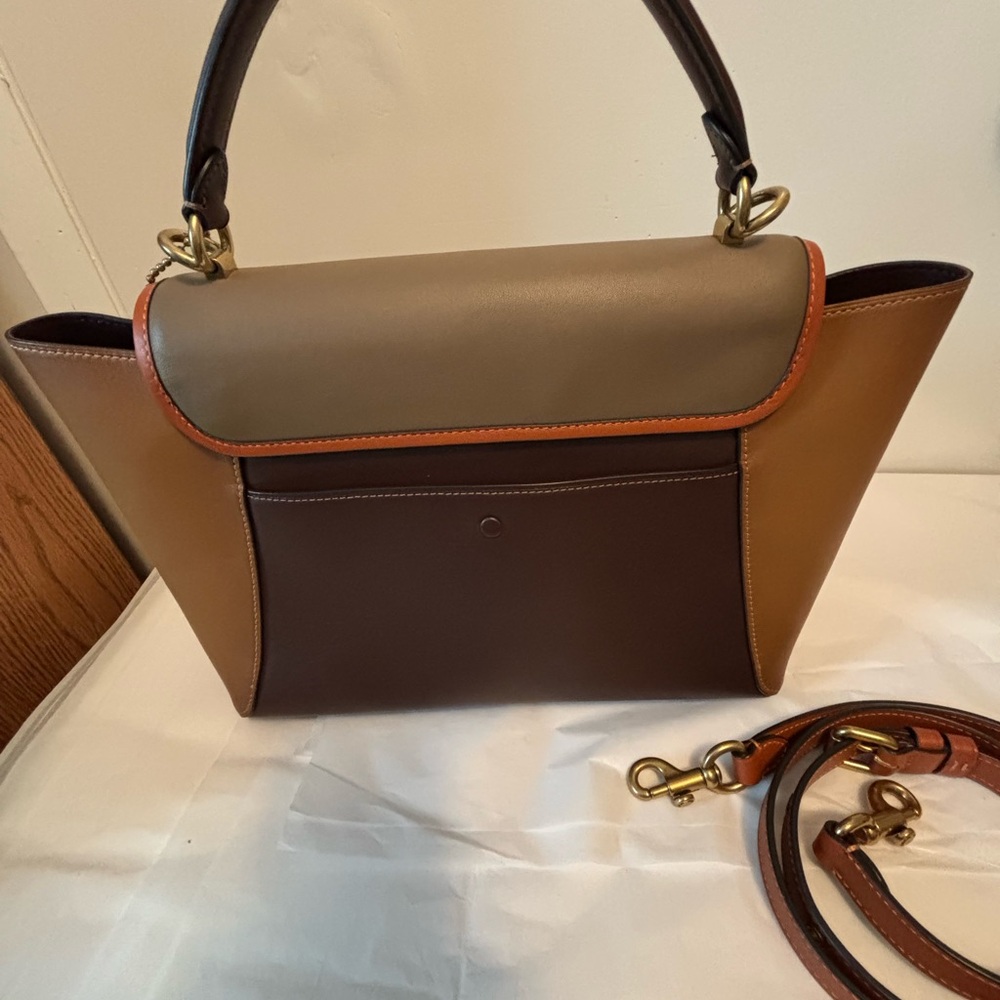 Coach 1941 Color Block Courier Carry all Leather Satchel crossbody - Picture 8 of 16